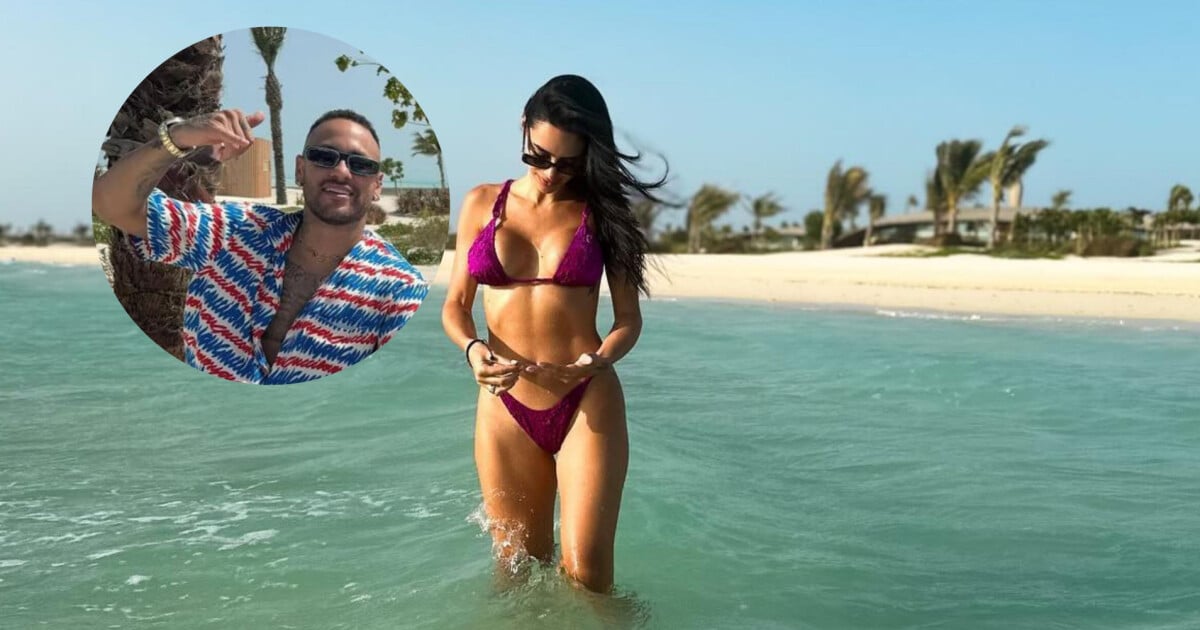 En bikini sur une plage paradisiaque, Bruna Biancardi fête un rendez-vous avec Neymar et reçoit des fleurs.  Photos!