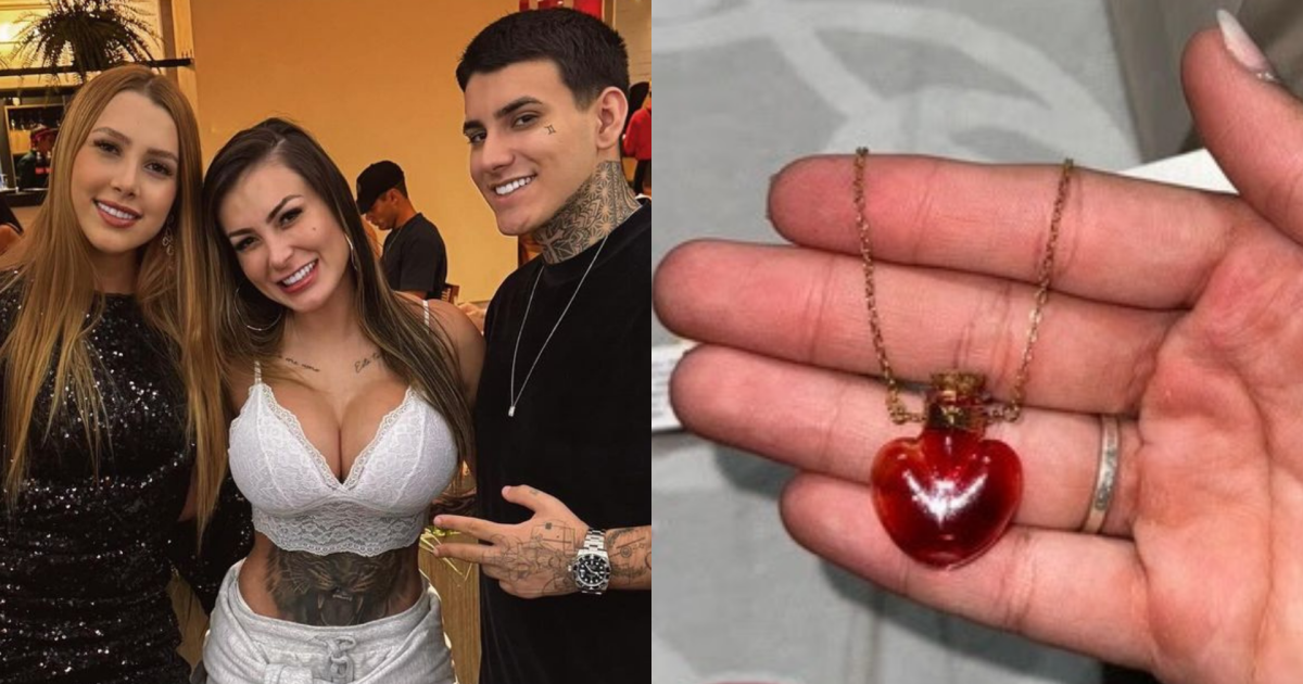 Le fils d'Andressa Urach offre à sa petite amie un collier fait avec son propre sang et la belle-fille de l'actrice porno donne sa réaction